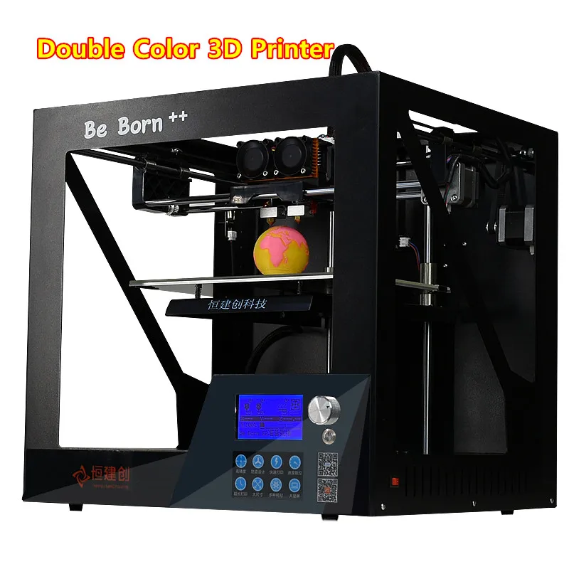 

2018 New High Precision Two-Color 3D Printer Quasi-Industrial Grade 3 D Printer With High Performance MK9 Extrude Free Shipping