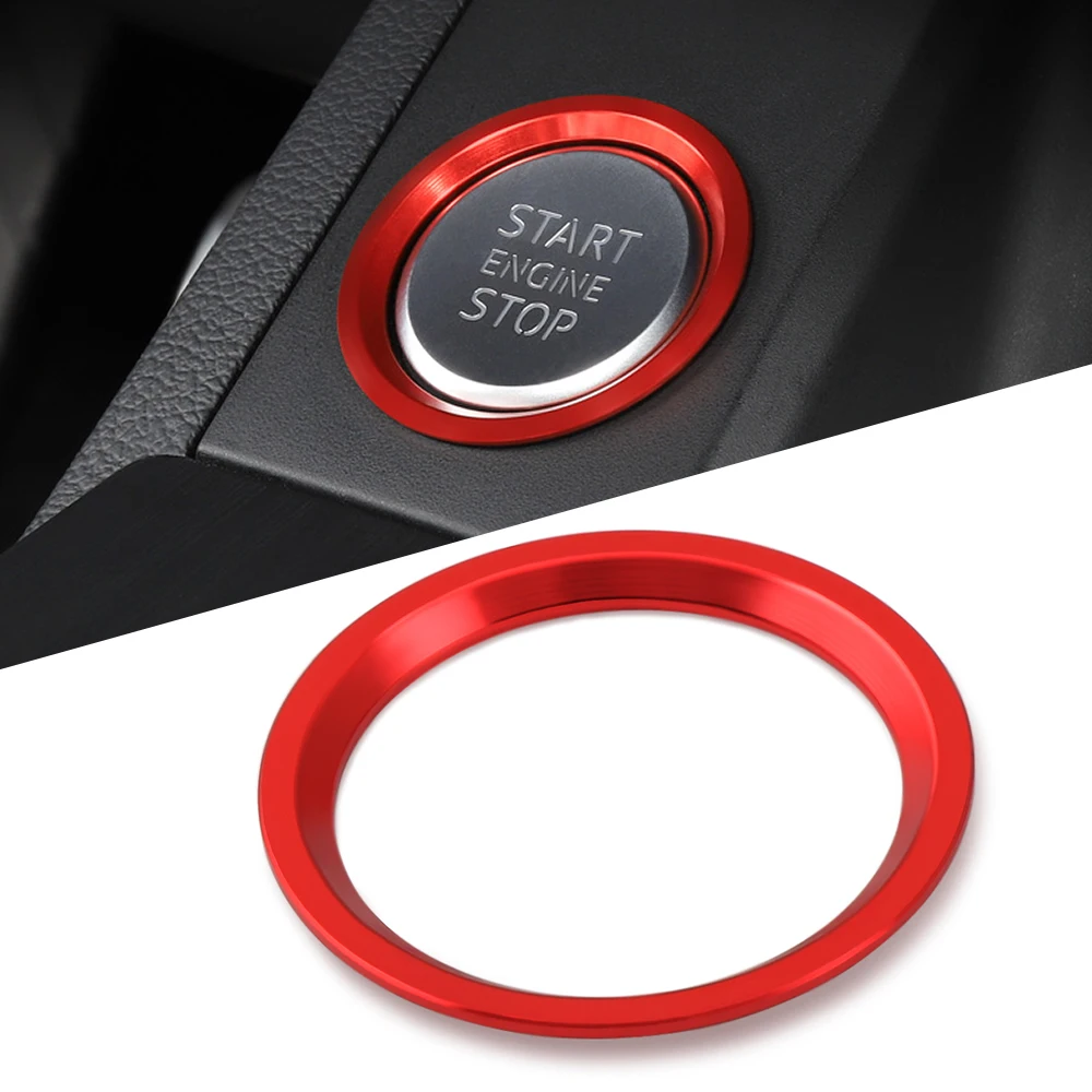 

Car Engine START Button Cover Ring STOP Key Switch Decoration Red 3D Sticker Auto Accessories For Audi A4 A5 A6 A7 Q3 Q5 Q7