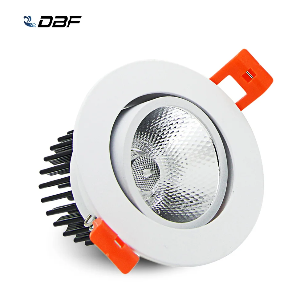 220V Dimmable Driver 15W Natural 4000K Wattage 15W Natural 4000K 90mm Dimmable LED Spot Round Black Downlights Fitting Anti-Glare 5W 10W 15W 220V Living Room Recessed Ceiling Spot Lamp Size