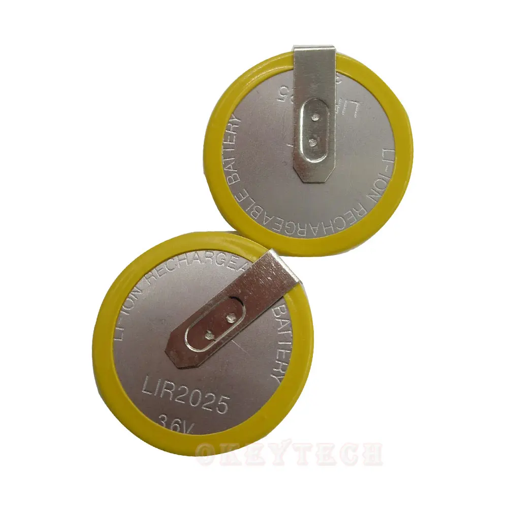 OKEYTECH 5PCS/LOT 3.6V LIR2025 RECHARGEABLE BATTERY FIT FOR BMW 3 5 SERIES E46 E39 REMOTE CAR KEY COVER FOB SHELL CASE BATTERY