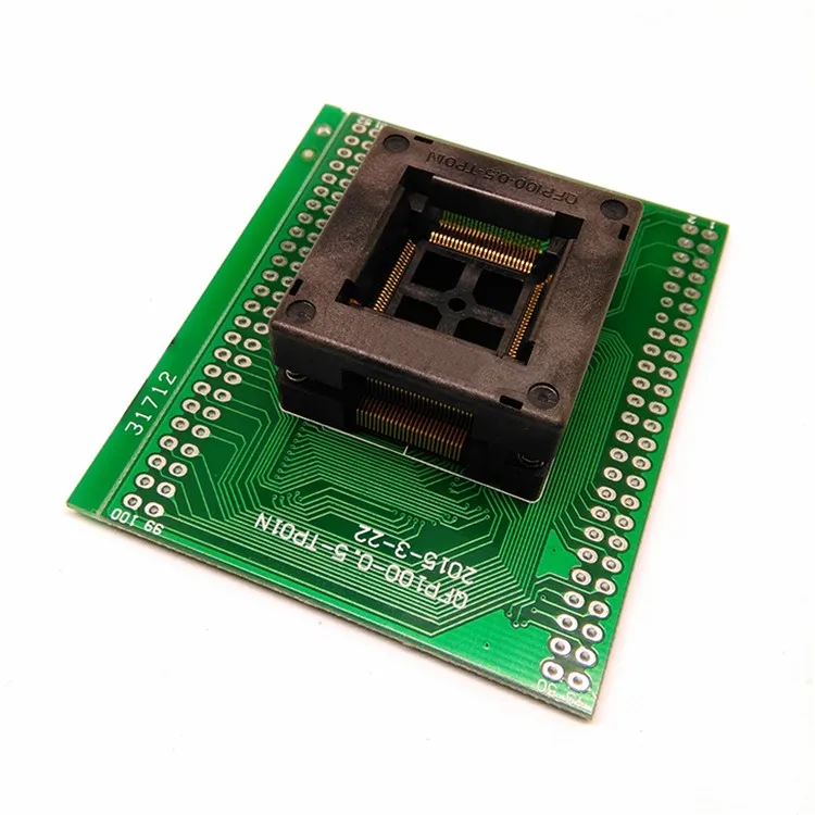  Free TQFP100 FQFP100 QFP100 to DIP100 Programming Socket OTQ-100-0.5-09 Pitch 0.5mm IC Body Size 14