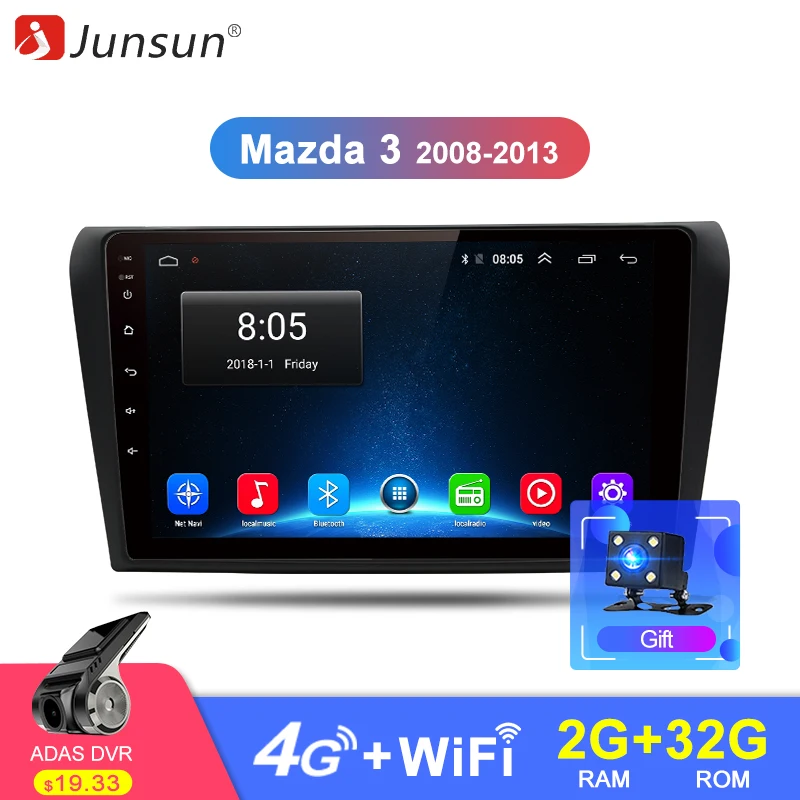 Junsun 2G+32G Android 8 1 4G автомагнитола системный блок мультимедийный плеер 2 din андроид