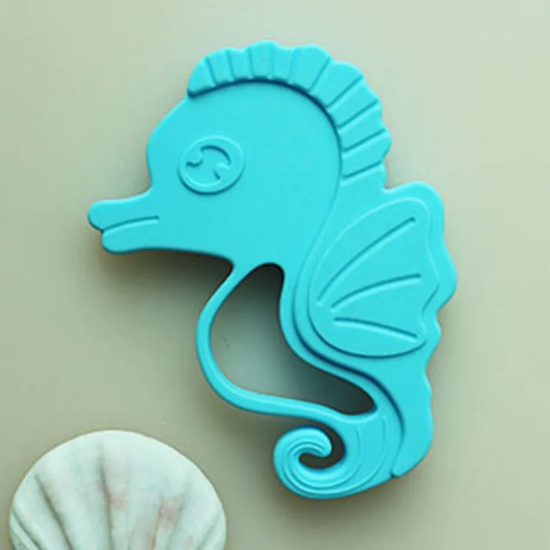 NEW Baby Teethers Silicone Toy kids Rattles child Animal Horse Silicone Teether Training Toddler infant beads lovely