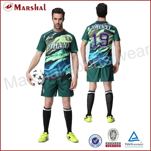 Camouflage Color Soccer Set Latest Design Soccer Uniform Sublimation