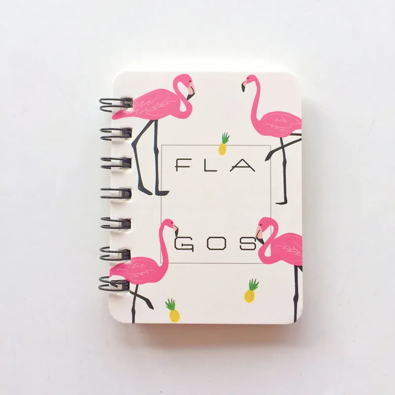 80 листов жесткий чехол кактус Фламинго кошка портативный ноутбук, чтобы сделать список школьные офисные поставки студенческий закрепленный блокнот - Цвет: Flamingo 3