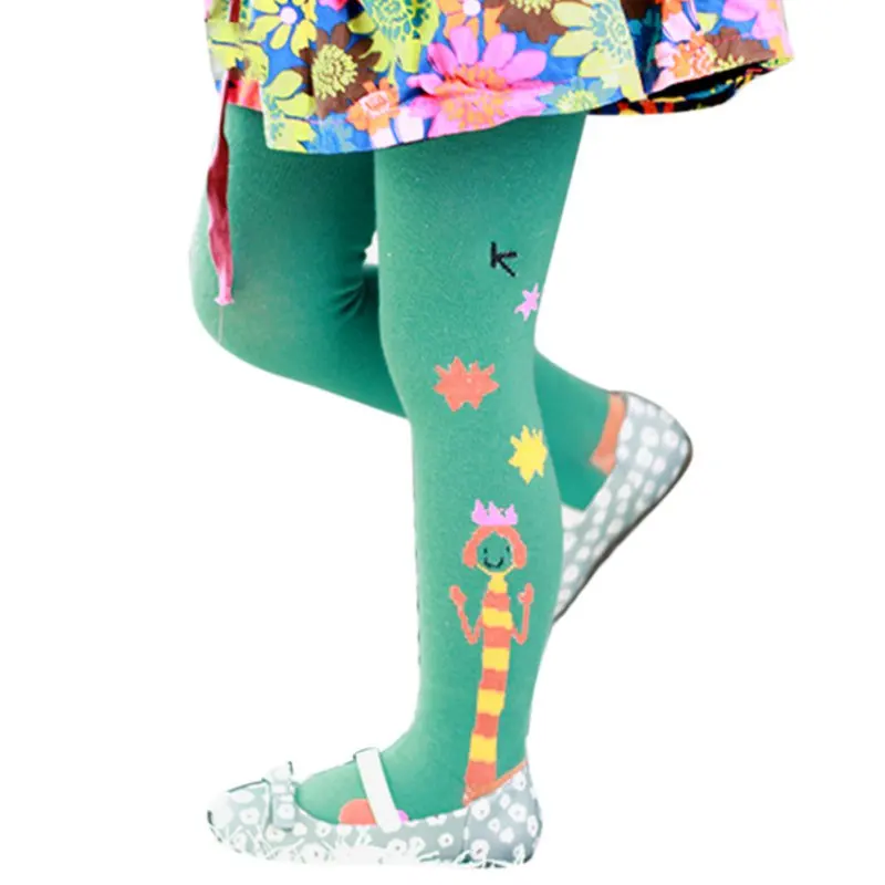 

Autumn Cartoon Baby Girl Tights Cotton Cute Children Pantyhose For Kid 0-5Years LY2