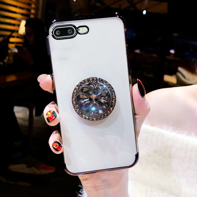 

Case For Samsung Galaxy A7 2018 A750 Cover Transparent TPU Soft plated Coque Back Cases For Samsung A7 A6 A8 2018 Plus