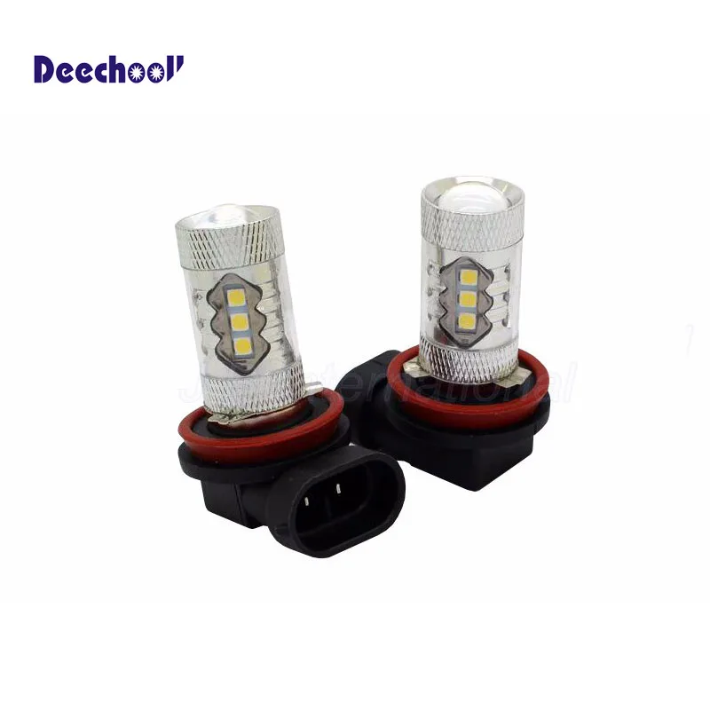 Автомобильные светодиодные лампы deechooll 2 шт. для BMW 325 328 335i e90 H11 H8 50 Вт 16SMD