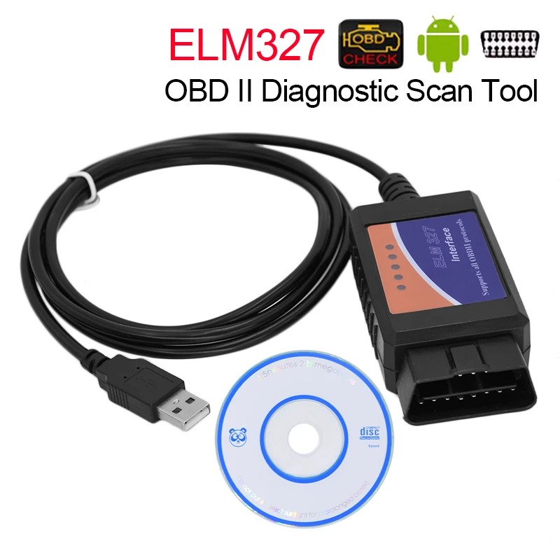 ELM327 USB интерфейс OBD2 разъем ELM 327 V 1,5 OBD 2 V1.5 автоматический сканер ELM-327 сканер