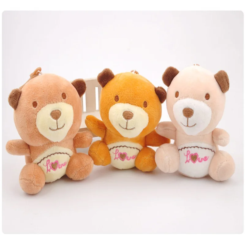 

Tricolor Love Bear Cub Cute Plush Toy Filled Animal Bear Cubs Bag Keychain Love Bear Pendant Decoration Children's Holiday Gift
