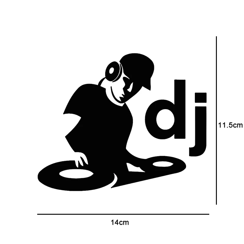 1411.5CM Car Sticker Vinyl Music Club DJ Reflective Personalized Stickers Motorcycle Decal Sticker On Car BlackSilverLaser (6)