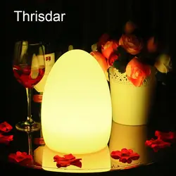 Thrisdar 16 Цвет бар настольная лампа led яйцо с пультом дистанционного управления USB Перезаряжаемые светодиодной подсветкой Мебель Таблица бар