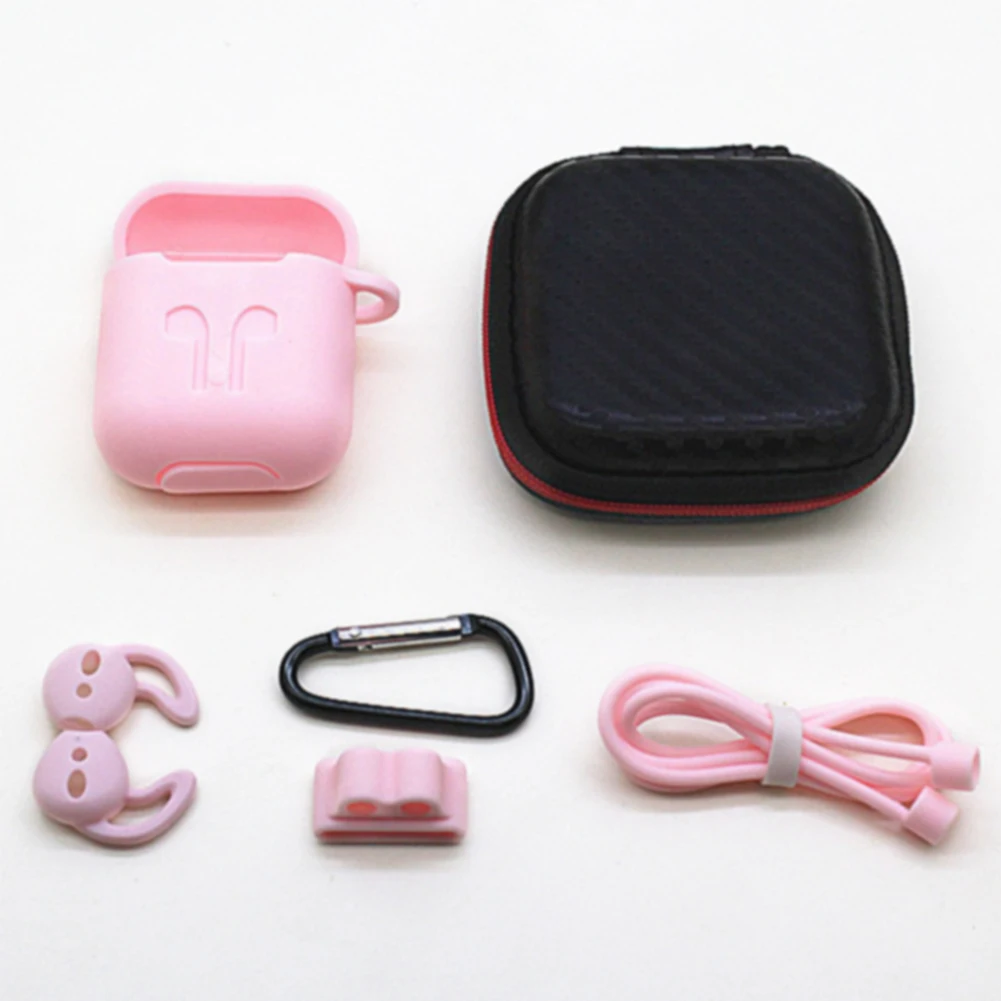 

Protective Skin Wireless Bluetooth Soft Storage Mini Shock Resistance Solid Silicone Cover Earphone Case Thick For AirPods