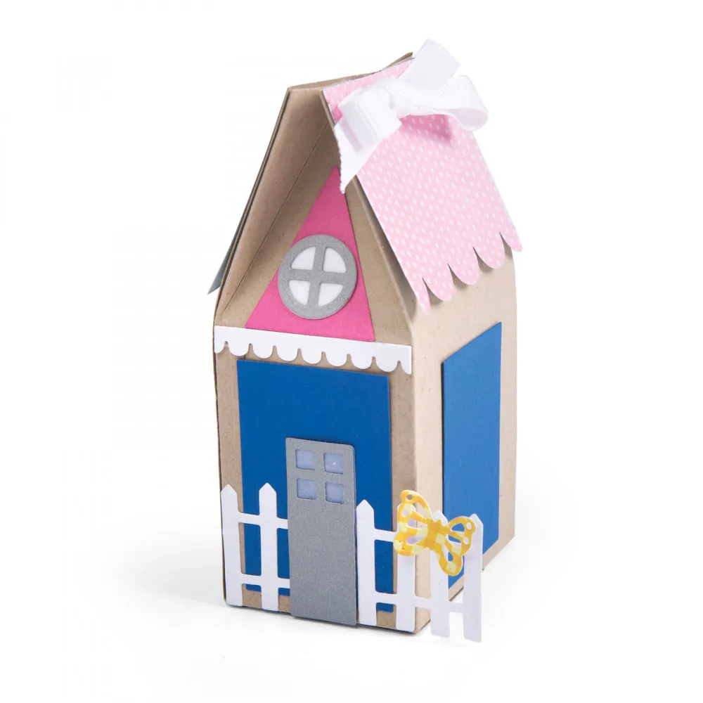 

3D Foldable House Stylish Metal Cutting Die Christmas Handmade Gift Embossing Card Album Photo Making Decoration Template