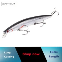 Long Casting Minnow Fishing Lure 18cm 26.5g Hard Wobblers 3D Eyes Bait Artificial Trout Pike Carp Sea Fishing Floating Minnow