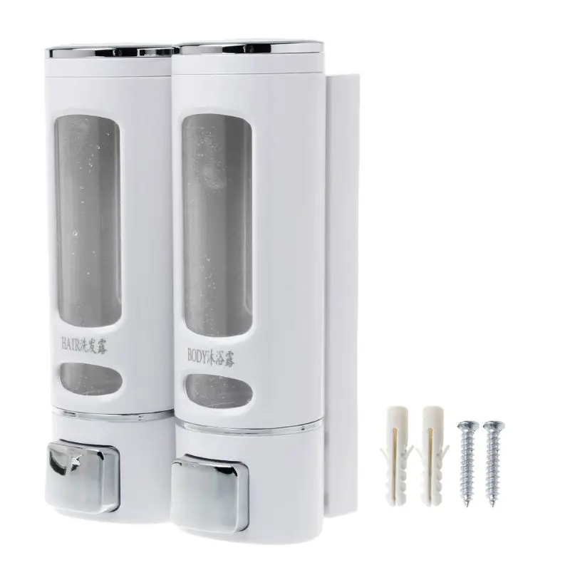 

400ml/800ml Wall-Mounted Soap Dispenser Transparent Liquid Foam Storage Shampoo Container Bottle For Kitchen Bathroom qiang
