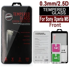 50 шт для Sony Xperia M5 протектор экрана из закаленного стекла 2.5d arc 0,3 мм