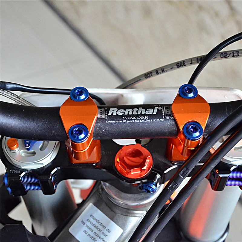 H2CNC 28mm Handlebar Handle Bar Clamp Mounts For KTM 150 200 250 300 350 400 450 500 505 525 530 SX XC XCW EXCF SXF XCF XCG XCFW