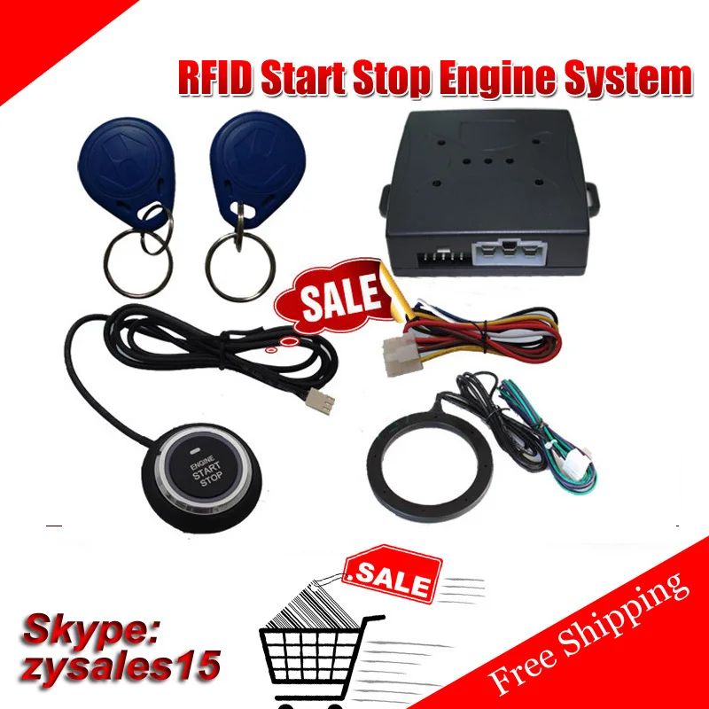 push start button WITH RFID Smart key AND RFID sensor ring Start & Stop