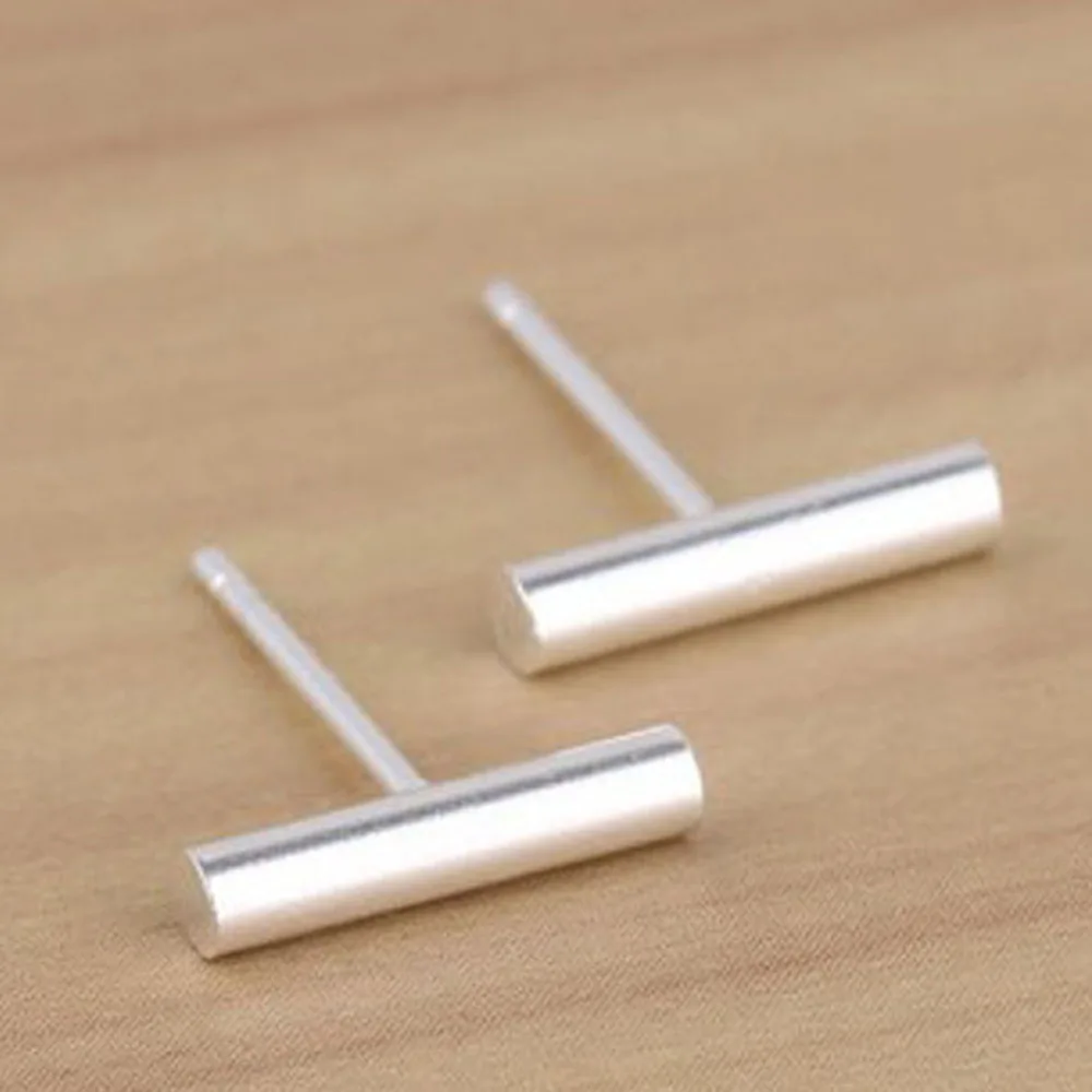 

Literature and art Brief metal copper brass bar stick Studs Earrings wholesale