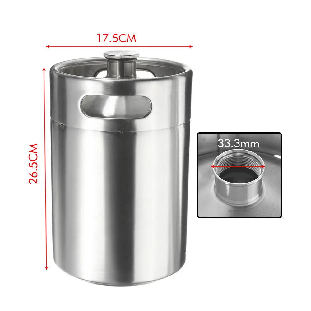 HIHG качества 5L Нержавеющая сталь для домашнего пивоварения мини бочонок 170oz