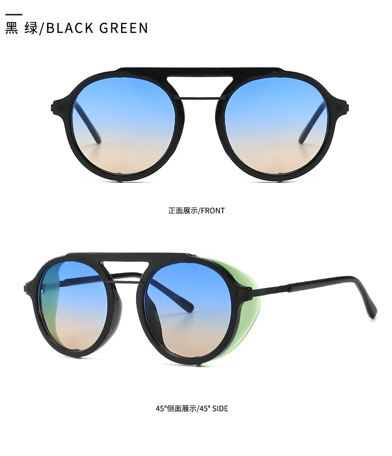 JackJad, Модные Винтажные Солнцезащитные очки в стиле стимпанк, боковая защита, женские круглые солнцезащитные очки в стиле панк, фирменный дизайн, солнцезащитные очки Oculos De Sol 599