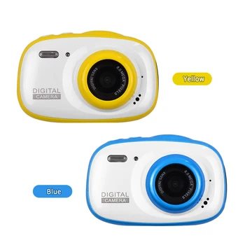 

2.0 Inch LCD Display Mini Kids Digital Camera 3M Waterproof Battery Birthday Festival Gift for Children Boys Girls Blue/Yellow