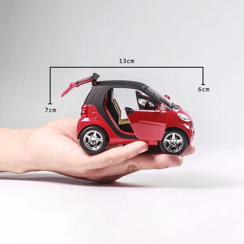 Smart Fortwo 1/32 Масштаб литья под давлением модель оттягивающая назад автомобиль коллекционная игрушка Подарки для детей