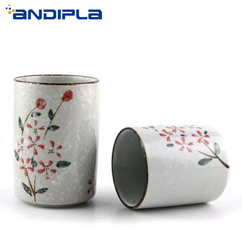 

150ml Japanese Style Snowflake Cherry Blossoms Cuisine Drinkware Ceramic Porcelain Tea Cup Office Master Cup Sake Cup Tea Set