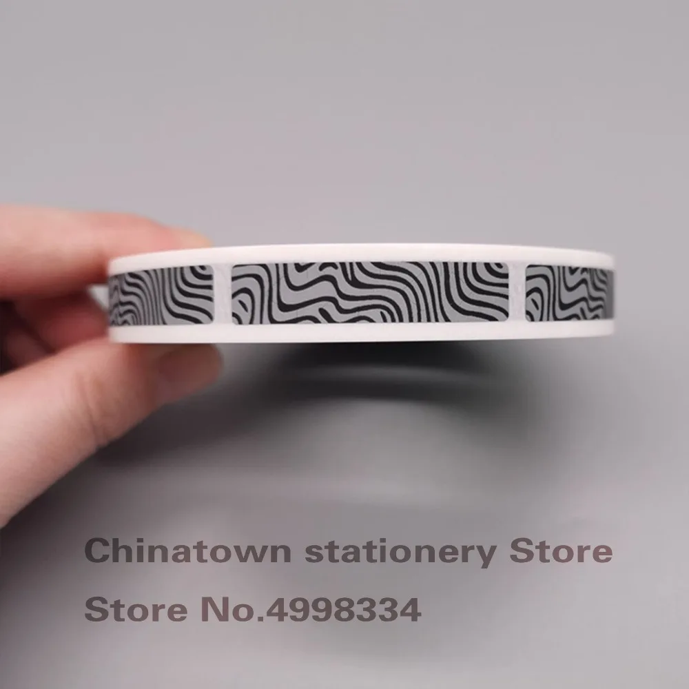 1000pcs 10x40mm manual SCRATCH OFF STICKER LABEL Zebra pattern tape in