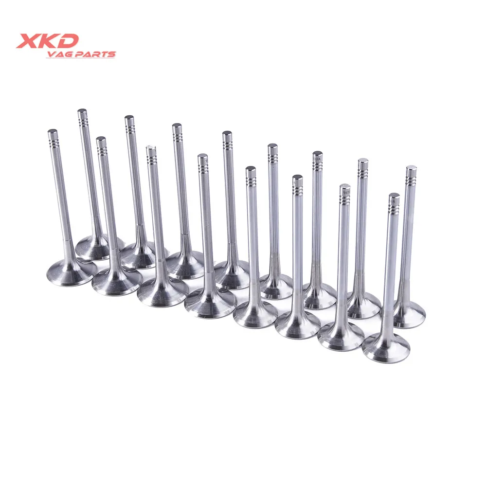 Sodium Filled Exhaust Valve 16* Engine Intake Exhaust Valve Set Fit For