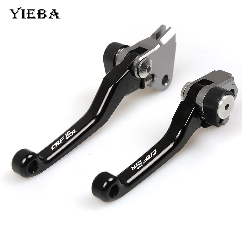 with LOGO CRF250R Motorcycle CNC Aluminum Pivot Brake Clutch Levers Motorcross Free Shipping FOR Honda CRF250R 2004 2005 2006