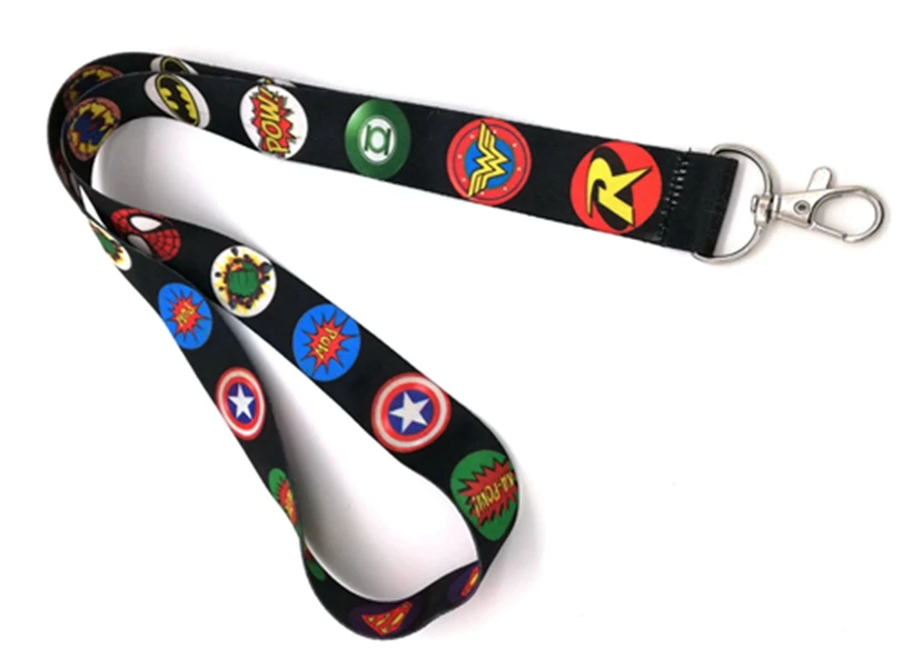

Retail 1 pcs anime superheros batman spiderman Key Chains Neck Strap Keys Camera ID Card Lanyard ZZ8