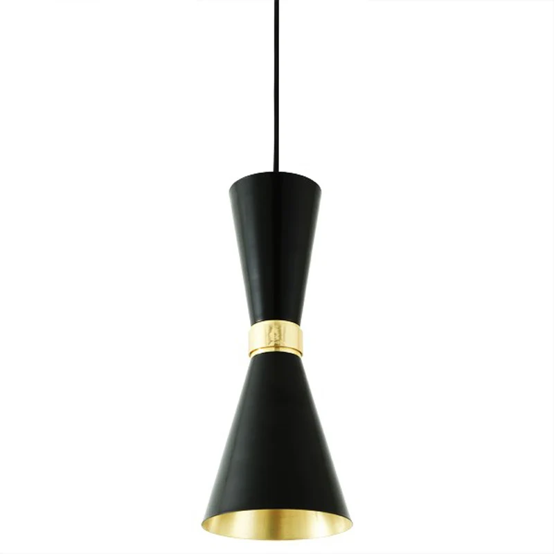 Horn shape creative pendant light for dinning room black/white outside gold color outside droplight Nordic Art style Decoration