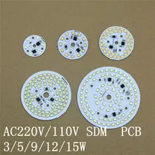 100 шт./лот более дешевая Акция AC220V 3 Вт Диммируемый светодиод без драйвера лампы PCB чипы светодиодный модуль AC Led для светодиодных ламп Точечные потолочные светильники