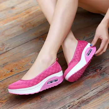 

Women casual shoes 2019 new solid color summer platform shoes woman creepers breathable women sneaker walking shoes ladies