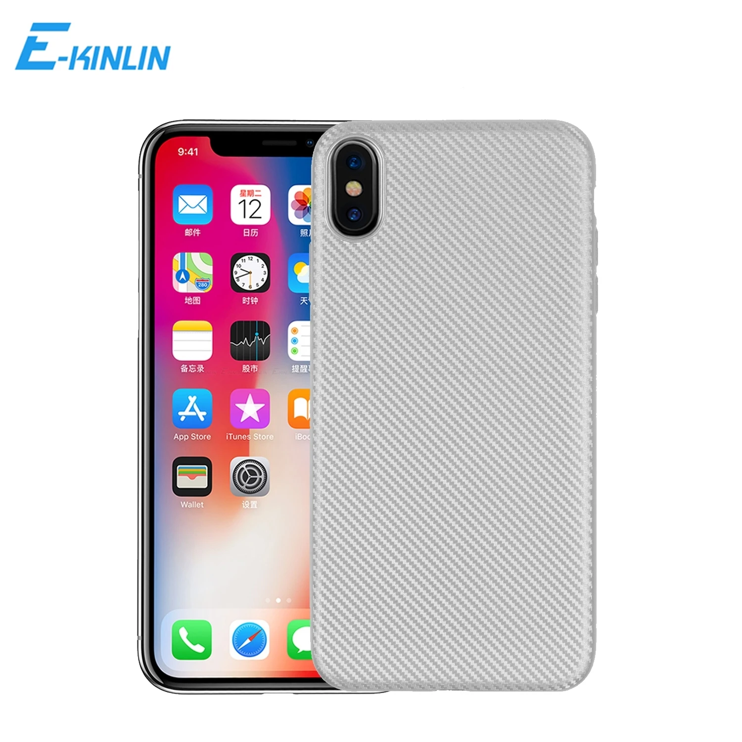 cheap Ultra Thin Light Carbon Fiber Back Cover Case For iPhone 11 Pro XS Max XR X 8 7 6S 6 Plus 5S SE 5 Soft Silicone TPU Phone Fundas