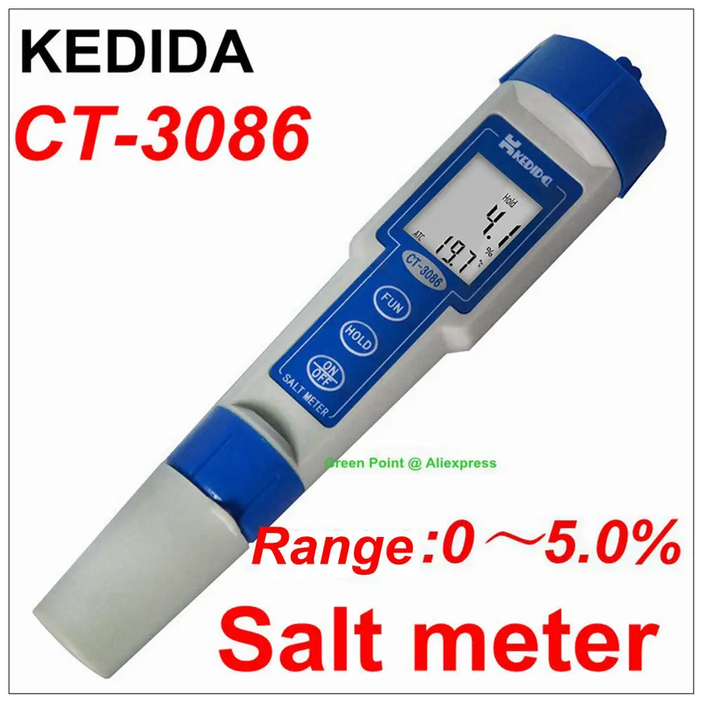 

CT-3086 Salinometer Pen Style Salinity Meter Digital Bifunctional Portable Value Salt Tester Portable Salt meter