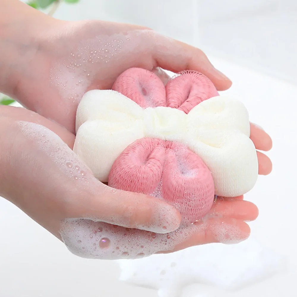 

Bath Shower Sponge Pouf Mesh Ball Exfoliating Premium Scrubber 3D Ball Sphere Shape DIY Bathing Tool Accessories #F