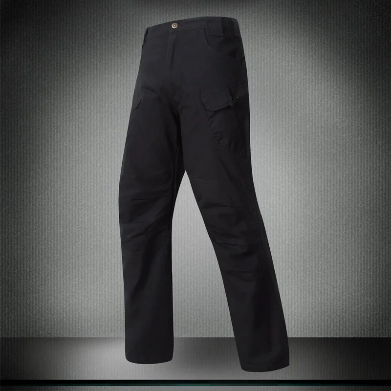 LANBAOSI мужские армейские военные брюки США спецназ джекпот брюки уличные водонепроницаемые дышащие носимые гимнастические брюки - Цвет: black