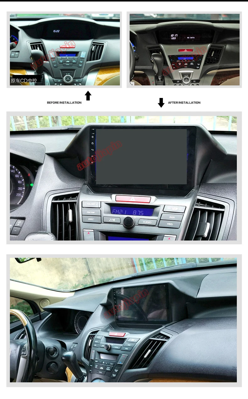 Perfect AUTOJIAPIN 10.1" Eight Core Android 8.0 2G RAM 1024*600 Car GPS navigation For Honda Odyssey 2009 - 2014 With Stereo Radio Audio 2