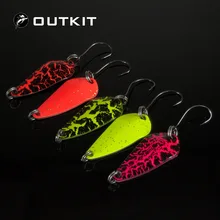 OUTKIT 5pcs Mix Colors 3cm 3g Fishing Spoon Lure Swim Bait Isca Artificial Trout Lure Pesca Fishing Tackle Leurre Truite Spoons