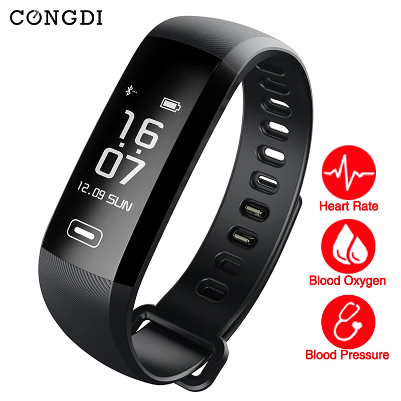 

Smart Fitness Bracelet Intelligent Push Message 50 Words Blood Pressure Oxygen Heart Rate Monitor pk for TEZER R5MAX Wristbands