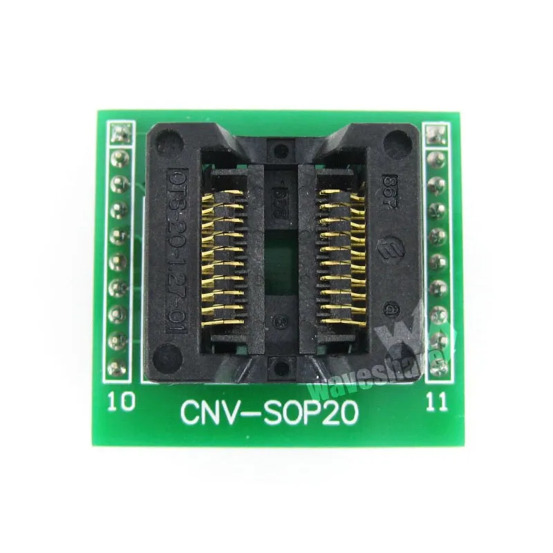Waveshare SOP20 TO DIP20 OTS-20-1.27-01 Enplas IC α׷  Test Socket for SOP8-SOP20 SO8-SO20 Package