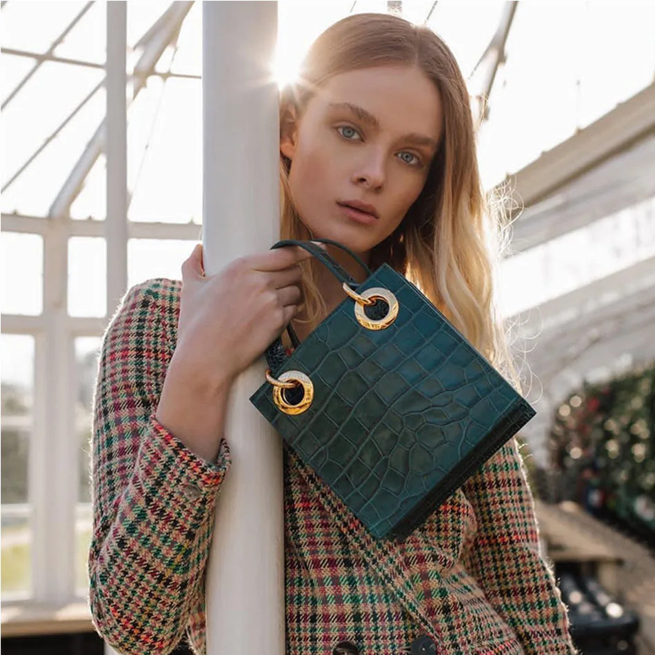 

SUNNY BEACH Vintage Vintage Alligator Women Bag Female Handbag Tote Bag Bolsas pu Leather Bag Crossbody Messenger Bags