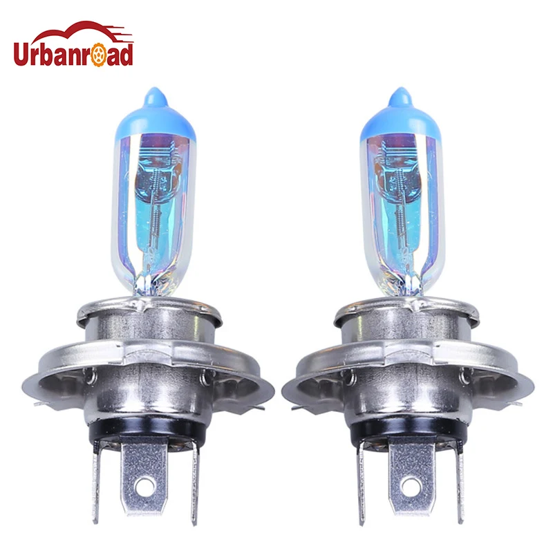 Urbanroad 1 шт. автомобиль галогенная лампа H4(P43t) 12 V/55/60 W для универсальная запасная внутренняя часть Радуга Цвет головной светильник тумана светильник