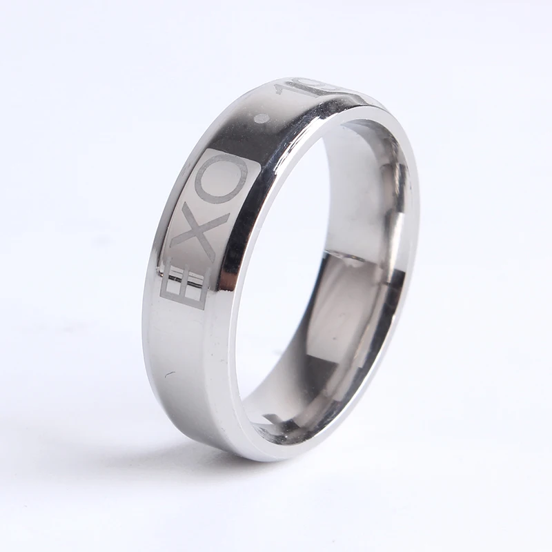 

free shipping 6mm EXO 1994 316L Stainless Steel finger rings for women men wholesale