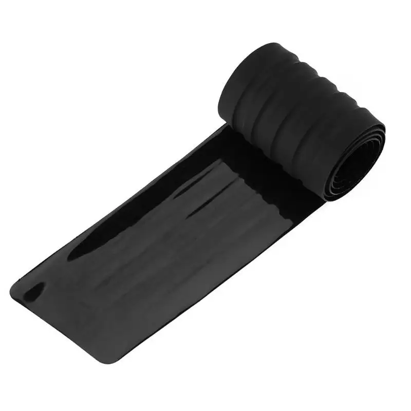 

Car Trunk Door Sill Plate Rear Bumper Guard Protector Rubber Pad Trim Cover Auto Bumper Stickers with Adhesive Tape Free Black