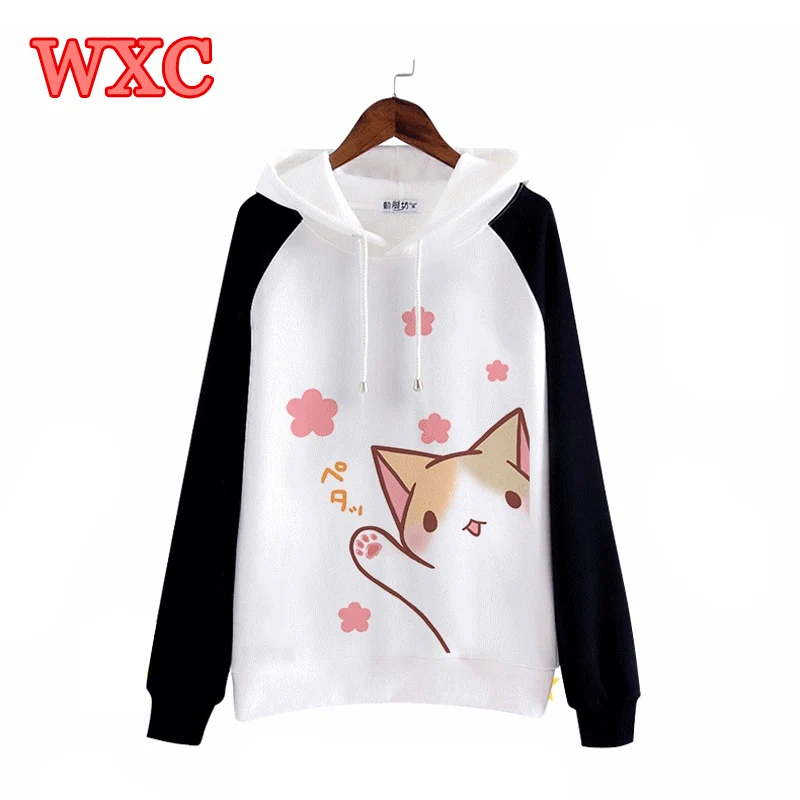 толстовка женская кофты худи толстовки женские Neko atsume японский kawaii смазливая cat