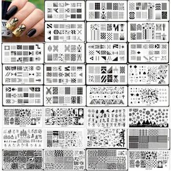 

Nail Stamping Plates New Arrival 1pc XY-Z,SPH 28Design Quality Geometric Patterns Manicure Rctangular 12*6cm Nail Template PLATE